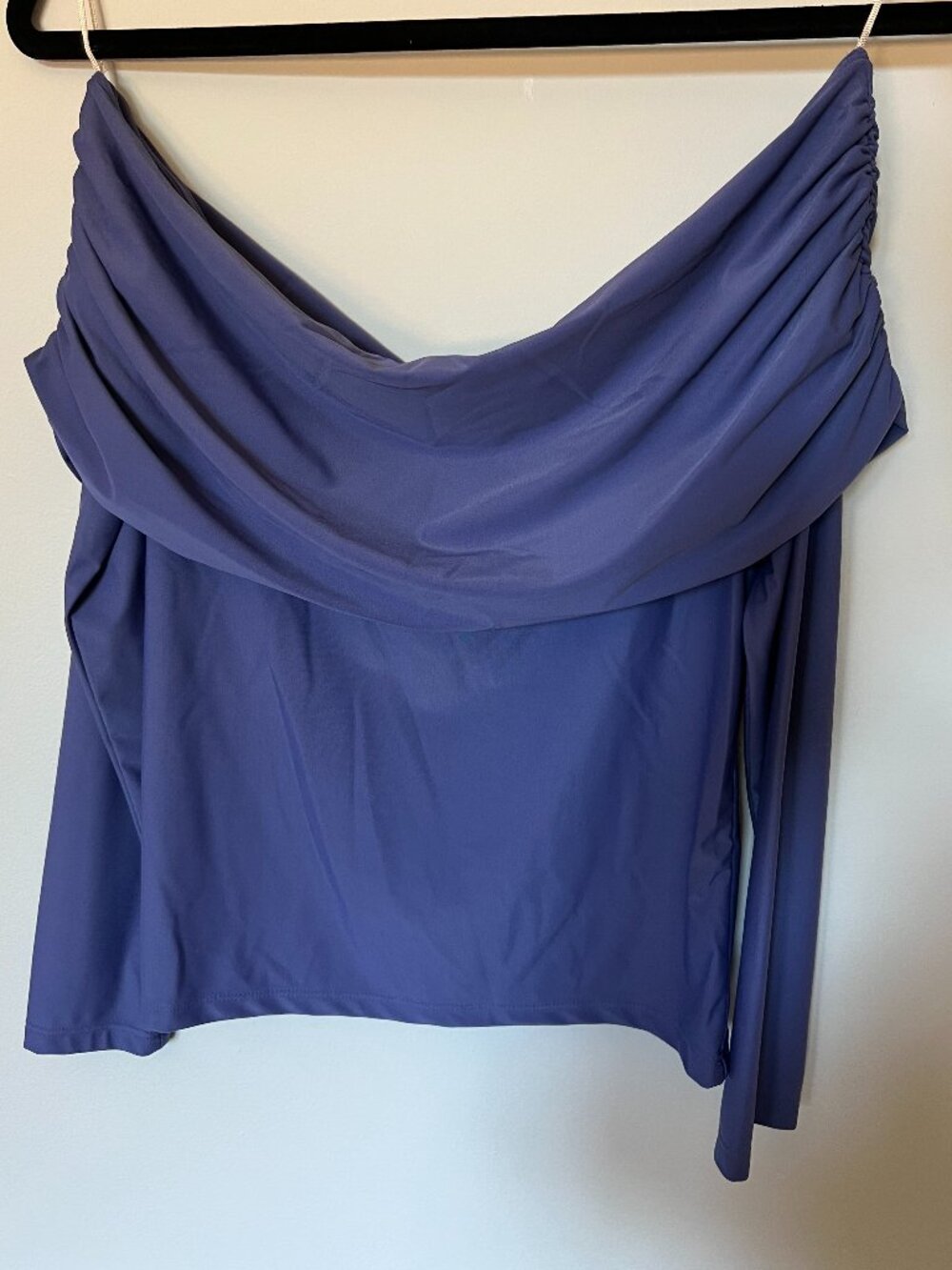 Aritzia Wilfred Periwinkle Off-Shoulder Top Size S/Small